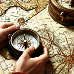 **Data Treasure Hunt:** An explorer with a compass and map unearths hidden customer value through data analysis tools, revealing future potential from past purchases.